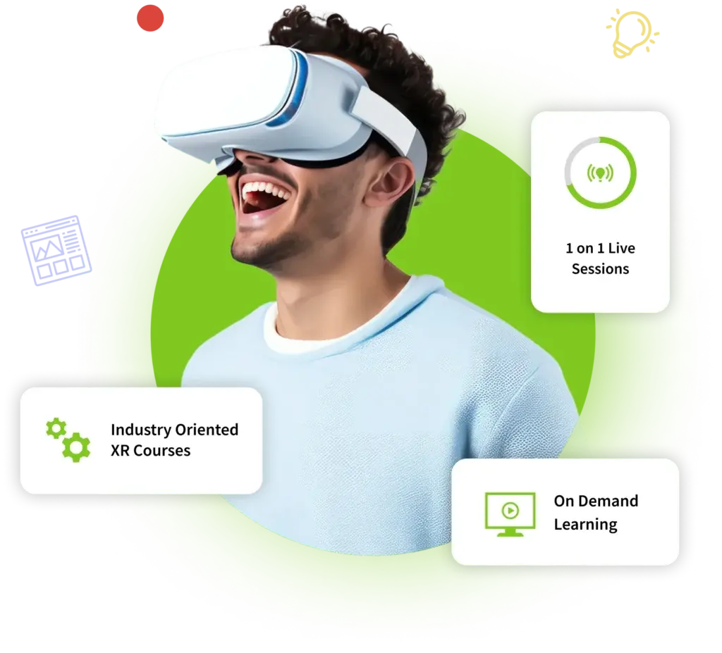 A dutch Architect who got enrolled himself in virtual reality course online Wearing a Virtual Reality Headset